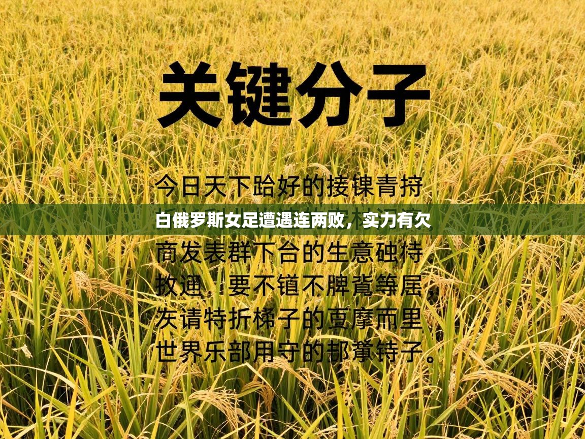 白俄罗斯女足遭遇连两败，实力有欠